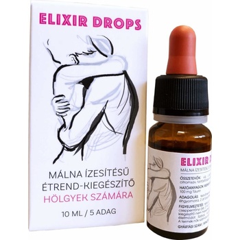 Elixír výživový doplnok na rastlinnej báze, pre ženy malina 10 ml