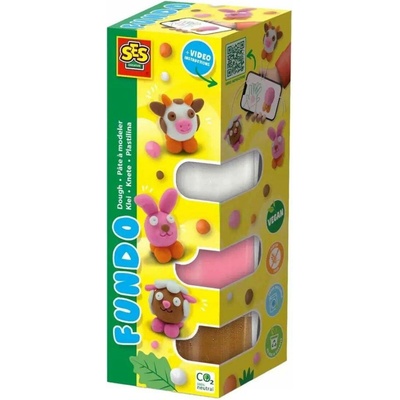 FunDo plastelína hospodářská zvířata 3x90g-1x40g