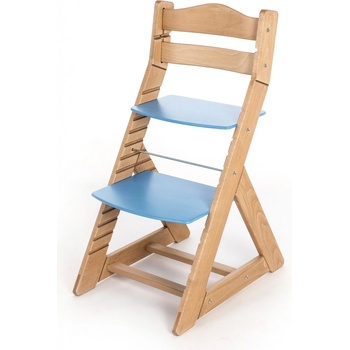 Hajdalánek Rostoucí židle Maja opěrka do kulata dub světlý / modrá