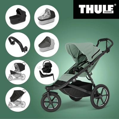 THULE URBAN GLIDE 3 MIST GREEN SINGLE 2025 MB+Korba+Madlo+Plášť+Moskyt+Maple +ISO