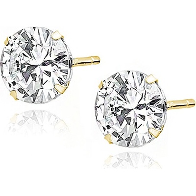 Olivie strieborné náušnice GOLD 7548