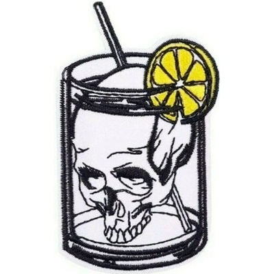 Nášivka lebka Rocka Skull Drink Lemon