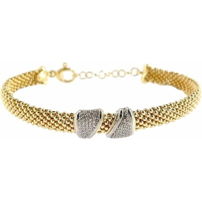 INFINITYSILVER Luxusní pozlacený náramek se dvěma ozdobami SB24002018+