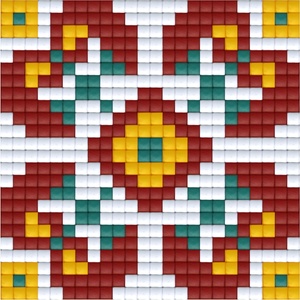 Bright Toys Мозайка с пиксели - Българска народна шевица, 24x24 пиксела - Мотив 9 (BE24009)