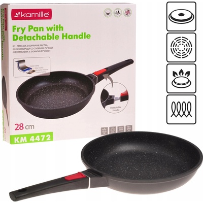 Kamille Tradiční pánev 28 cm s mramorovým povrchem