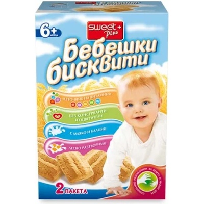 Sweet+ Бебешки бисквити Seeet+ 220гр
