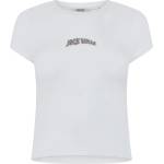 Jack Wills Къса блуза Jack Wills Women's JW Graphic Cap Sleeve Crop Top - Vintage White