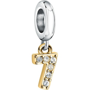 Morellato Oceľový bicolor prívesok číslica "7" Drops SCZ1308