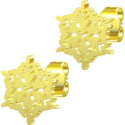 BRUNOshop.cz Náušnice vločka gold S4261