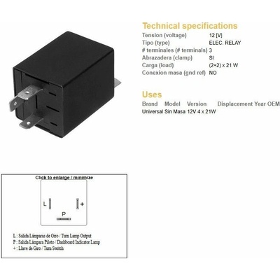DZE přerušovač blinkrů univerzální (12V 4X21W)