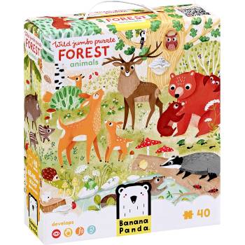 BANANA PANDA Детски пъзел Banana Panda от 40 части - Горски животни (49260)