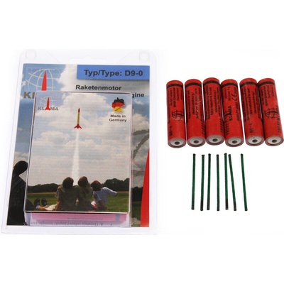 Klima raketový motor D9-0 6ks