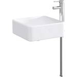 vidaXL Мивка за баня с кран и отвод Хром 49 x 37 x 14 см Керамика (890252)