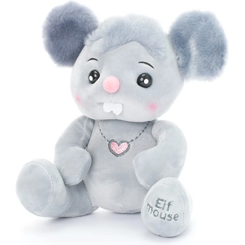 Плюшено мишле Никол с гердан сърчице (46314-3)