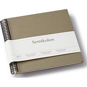 Semikolon Uni Economy малък фотоалбум, сиво-кафяв с бели страници (370006)