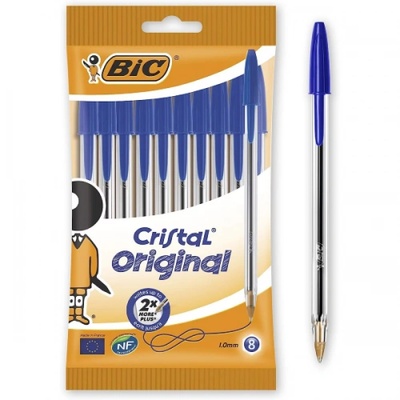 BIC Химикалки Bic Cristal син 8бр