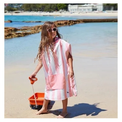 Dock&bay Dock & Bay: Детско бързосъхнещо пончо Микрофибър - за плаж & плувен басейн - Malibu Pink - в 2 размера (5061011621696)