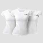 GymBeam Дамски тениски 3Pack White S - 3pack