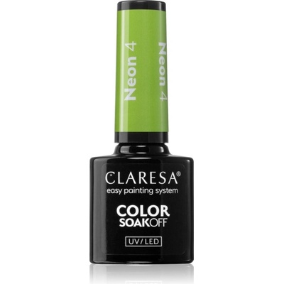 Claresa SoakOff UV/LED Color Neon gélový lak na nechty odtieň 4 5 g