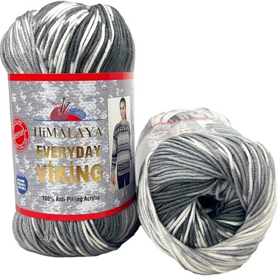 Himalaya příze Everyday Viking 70527 odstíny šedé a bílá