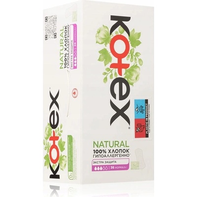 Kotex Natural Normal slipové vložky 36 ks