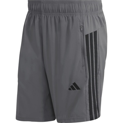 adidas Мъжки къси панталони adidas Workout Essentials Base 3 Stripes Woven Short Shorts - Grey Five / Black - размер XL (012-4679-0214)