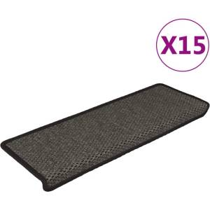 vidaXL Самозалепващи стелки за стълби сизал 15 бр 65x21x4 см антрацит - mystock - 195,94 лв