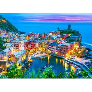 Enjoy - Puzzle Vernazza at Dusk, Cinque Terre, Italy - 1 000 piese