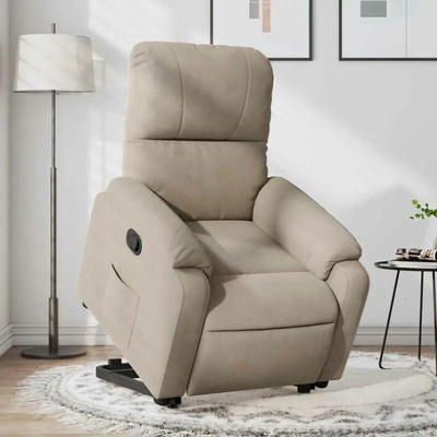 vidaXL 11461.3204929 Zvedací polohovací taupe tkanina z mikrovlákna