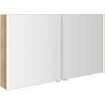 SAPHO Alix - Огледален шкаф с LED осветление 126x70x18 см, 2 врати, дъб Алабама AX126-0022 (AX126-0022)