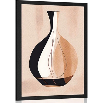 Plakát abstraktní tvary váza - 30x45 silver