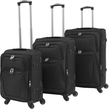 vidaXL Комплект от 3 броя меки куфари на колелца 9131