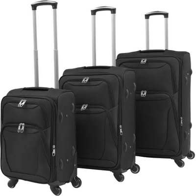 vidaXL Комплект от 3 броя меки куфари на колелца 9131