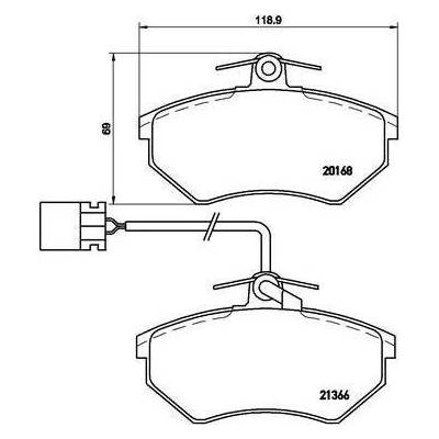 Sada brzdových destiček, kotoučová brzda BREMBO P 85 034
