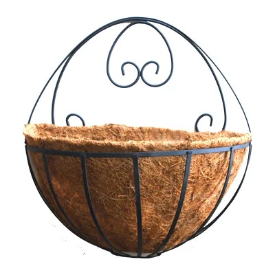 HORECANO Кокосова саксия стенна полукръг 40x20xh22.5cm (CGF08211-16) (019794)