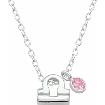 Image 1 of Bijutanki Сребърно Колие - Зодия Везни с Камък