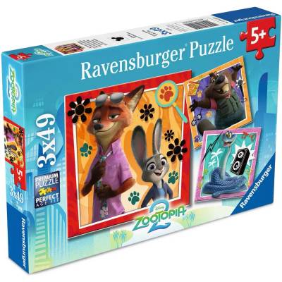 Ravensburger - Puzzle 3x49 Zootropolis: Animal City - 40 - 99 piese