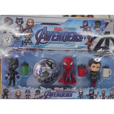 OEM Marvel Avengers 3KS Black Panther+Spider-man+Superman + příslušenství + Mystery Box