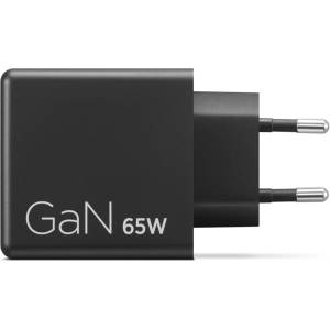 Lenovo Dual USB-C 65W GaN Charger | Charger optimal for laptop and phone | Black - G0A6065BEU (G0A6065BEU)