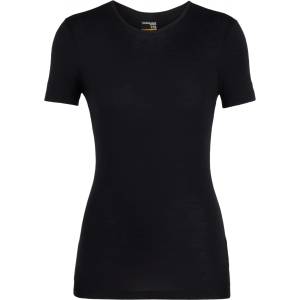 Icebreaker Дамско мериносово термобельо Icebreaker Women's 175 Everyday S/S Crewe Merino base layer - Black (115-0918-0113)