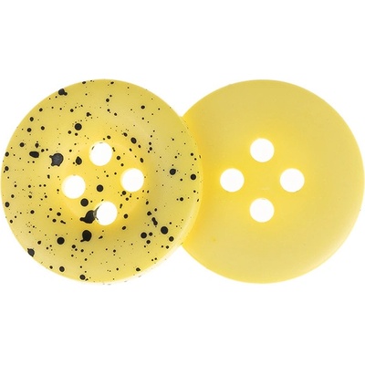Bellatex Knoflík sada 6 ks prům. 18 mm černá, žlutá