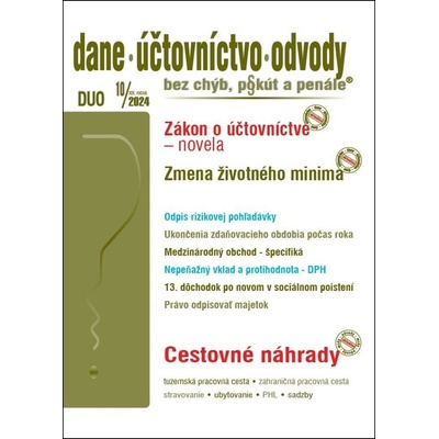 DUO č. 10 / 2024 - Novela zákona o účtovníctve