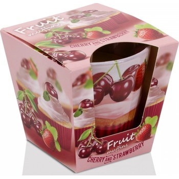 Bartek Candles Fruit Muffins Cherry and Strawberry 115 g