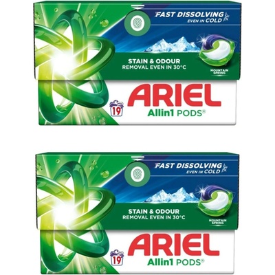 Ariel prací kapsle Mountain Spring 2 x 19 PD