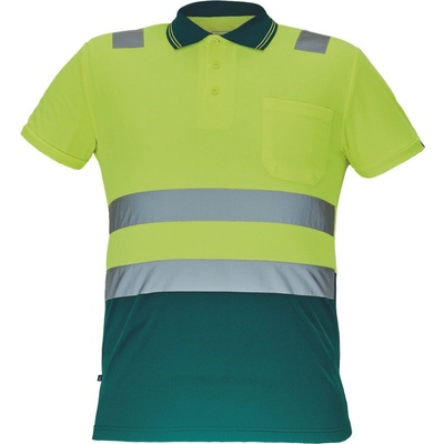 Cerva Cadiz pánska HI-VIS polokošeľa žltá/zelená S