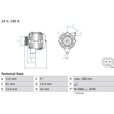 Alternátor BOSCH 0 986 080 380