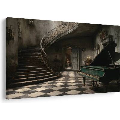 Obraz starožitné piano v tajemném sídle - 30x20