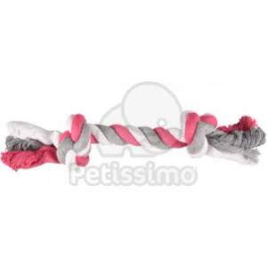 Flamingo Jim Playing Rope - въже за дъвчене с 2 възела, розово M