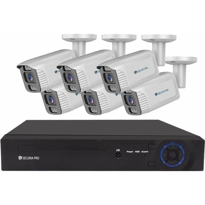 Securia Pro IP 6 kamerový systém NVR6CHV6S W