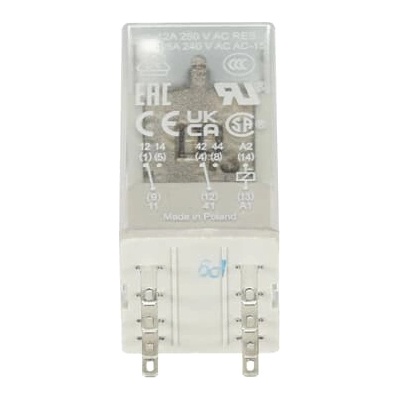 ABB Щепселно реле abb cr-m024dc2, 12a/24vdc, 2no (m518413)